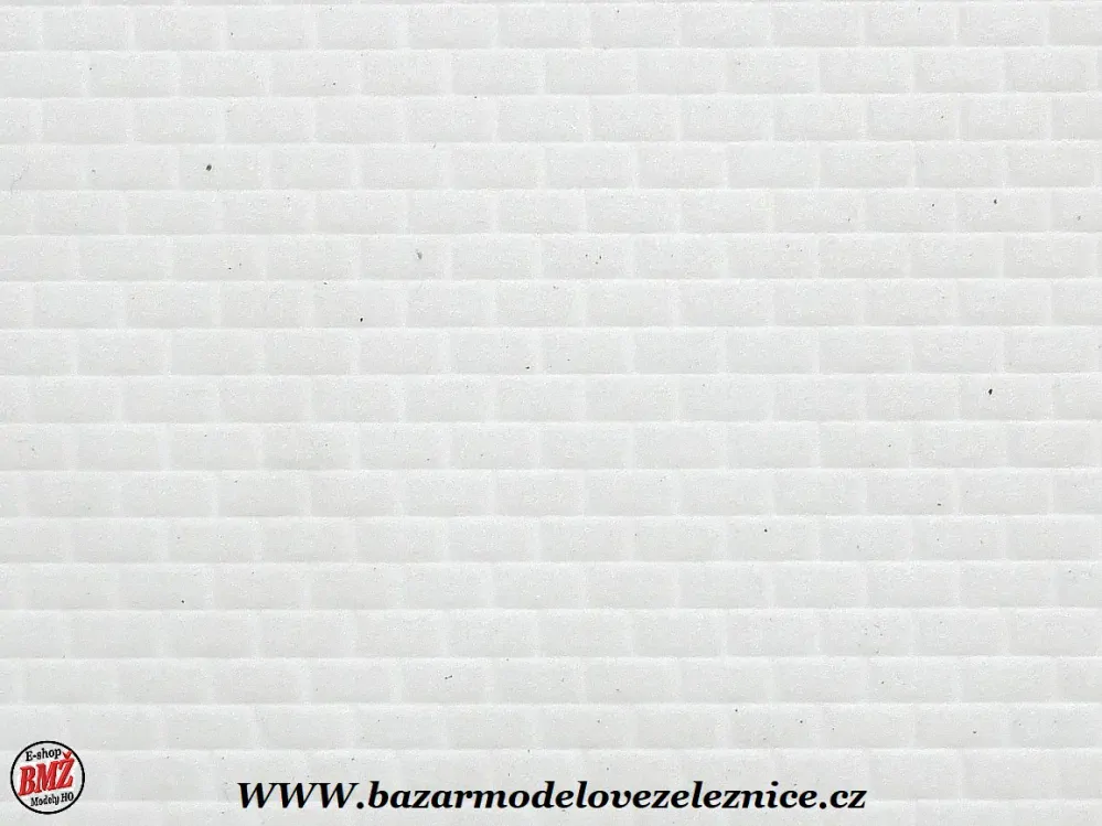 ? - Cihlové zdivo bílé 30x12 cm - HO - TT