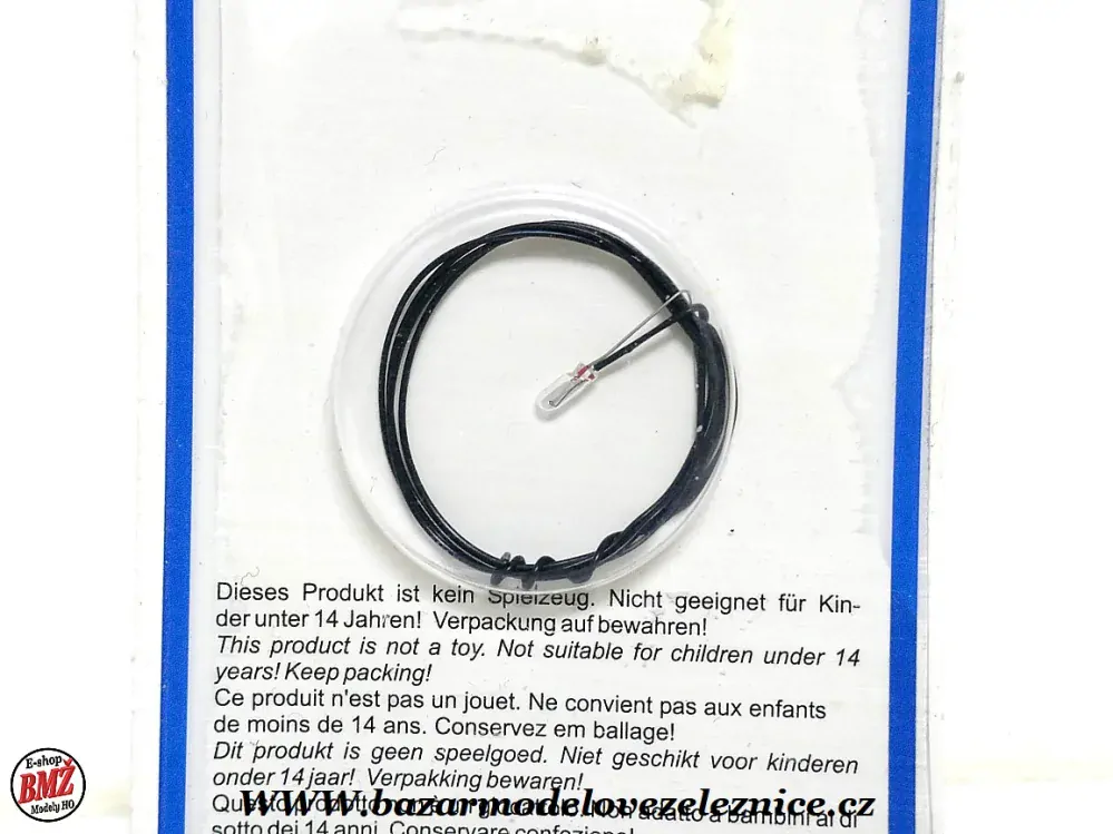 Viessmann - Žárovka 1,8mm 16V/30mA s připojovacím vodičem - HO - TT