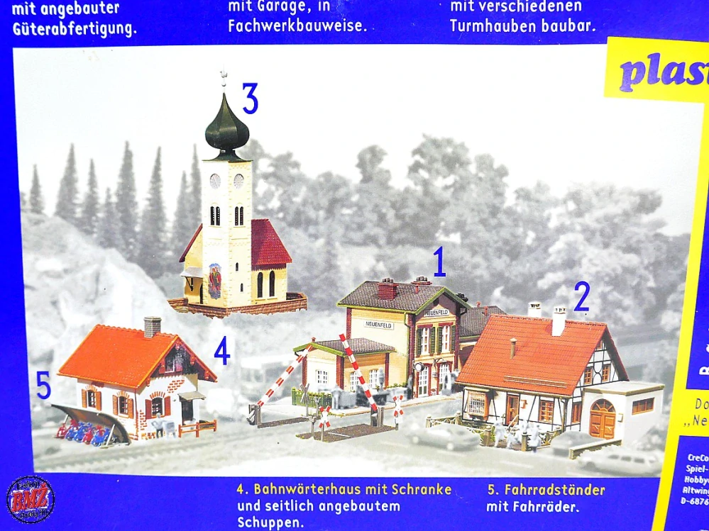 Plastoy - Dorfset Neunfeld 5 x budova - HO