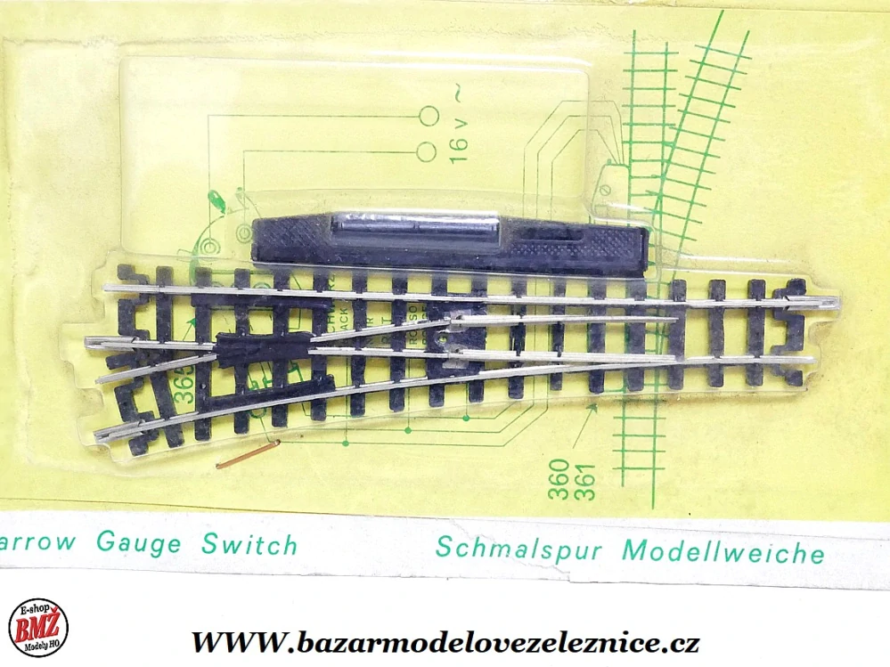 Liliput HOe - Výhybka ruční levá - HOe