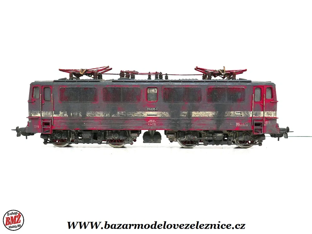 Piko DDR - DC - Elektrická lokomotiva E 211 035 DR patina - HO