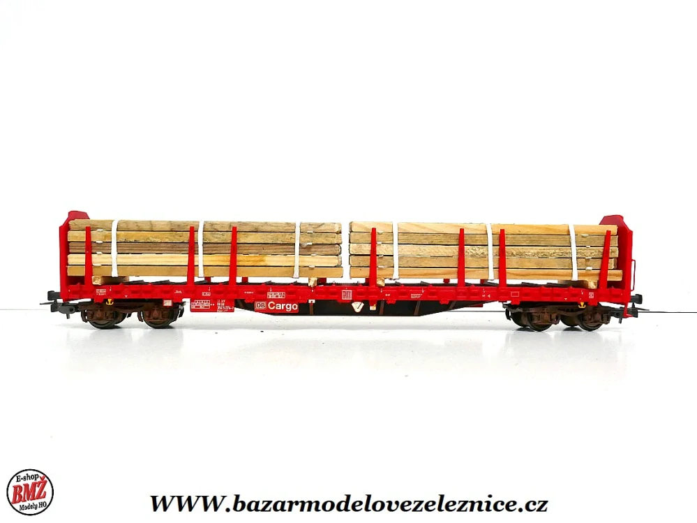 Nové Piko - Klanicový vůz DB Cargo s dřevem - HO