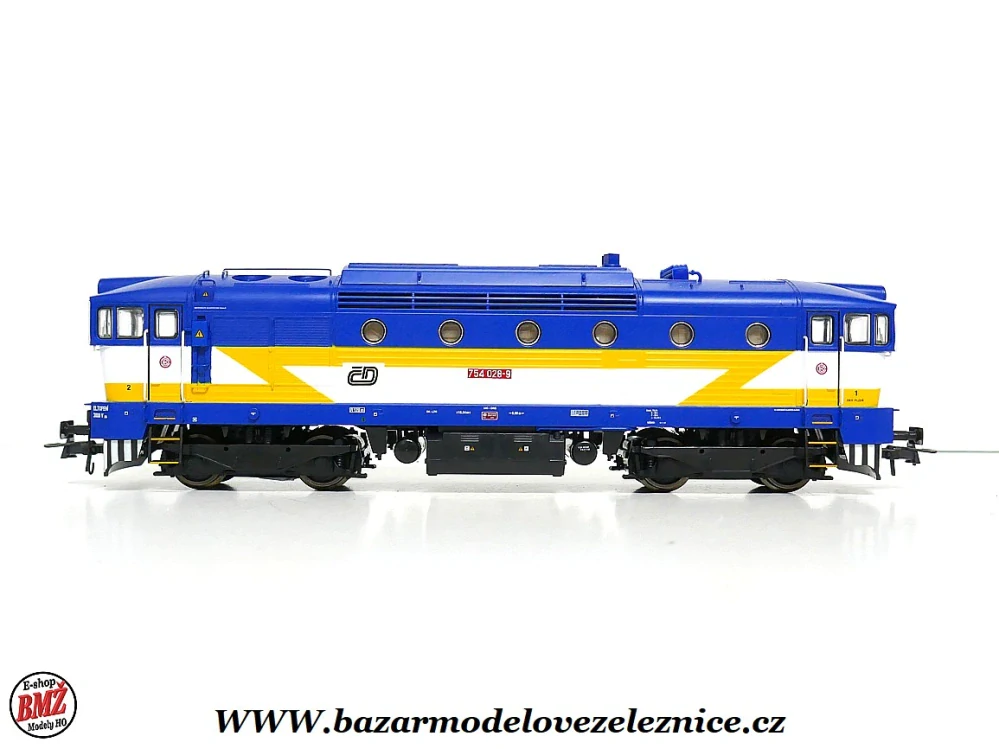 Roco - DCC + ZVUK - Dieselová lokomotiva Brejlovec 754 028 ČD  - HO