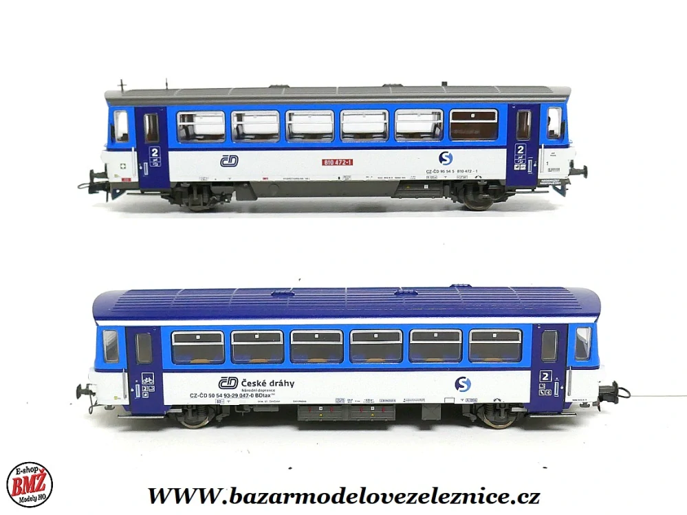 Roco - DCC - motorový a přípojný vůz 810 ČD NAJBRT - HO
