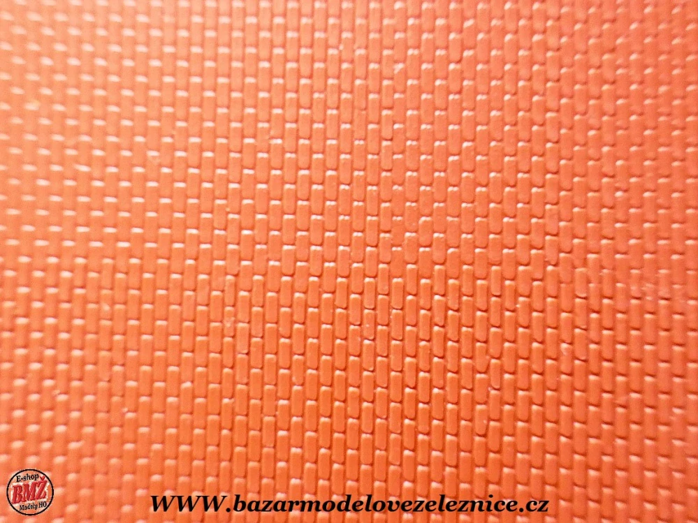 Auhagen -zeď se strukturou červených cihel / plast 10x20cm