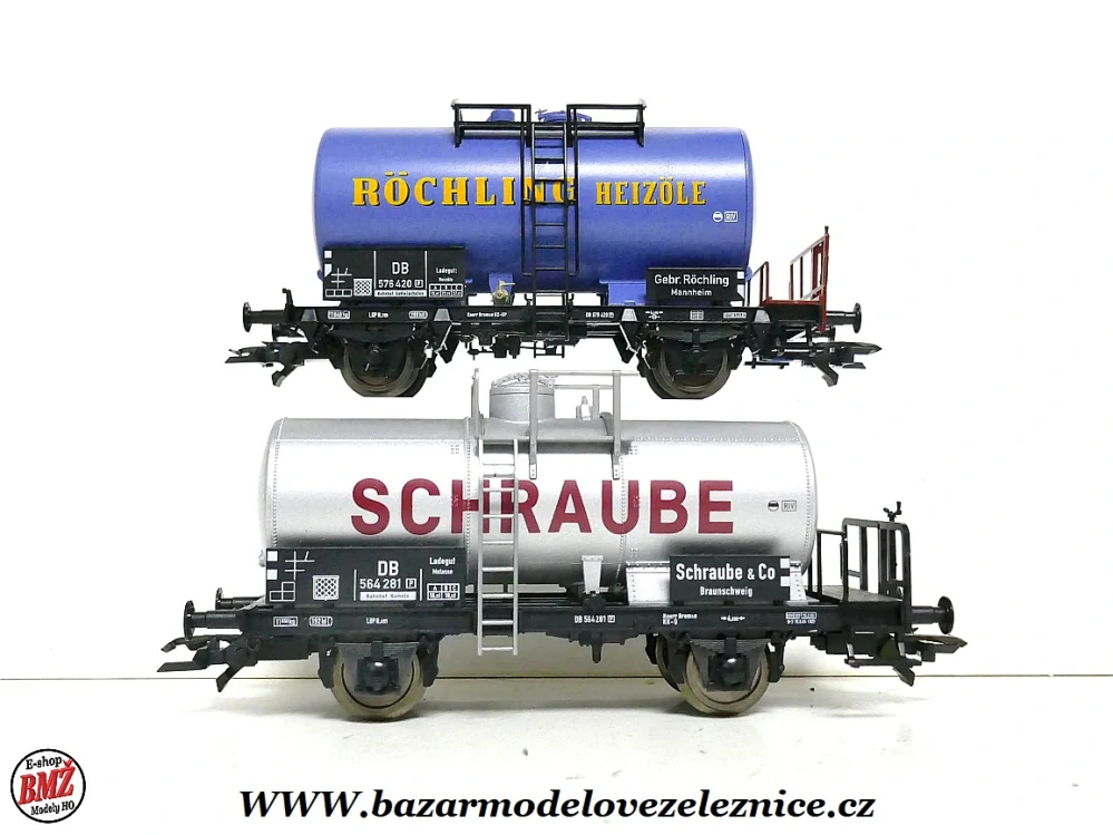 Fleischmann - Set 2 vozů cisternových vozů DB - HO