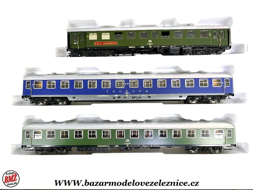 Roco - set 3 osobních vozů DB “Scharnow”   - HO
