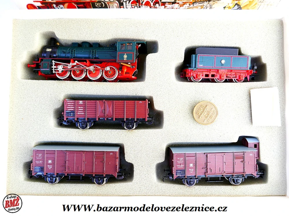 Piko DDR - DC - Set s BR 55 K.P.E.V. + 3 nákl. vozy - HO