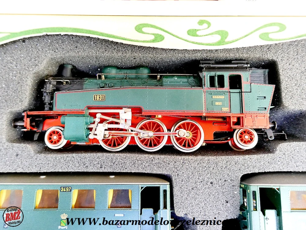 Piko DDR - DC - Set s BR 75 SASKO + 3 Os. vozy - HO