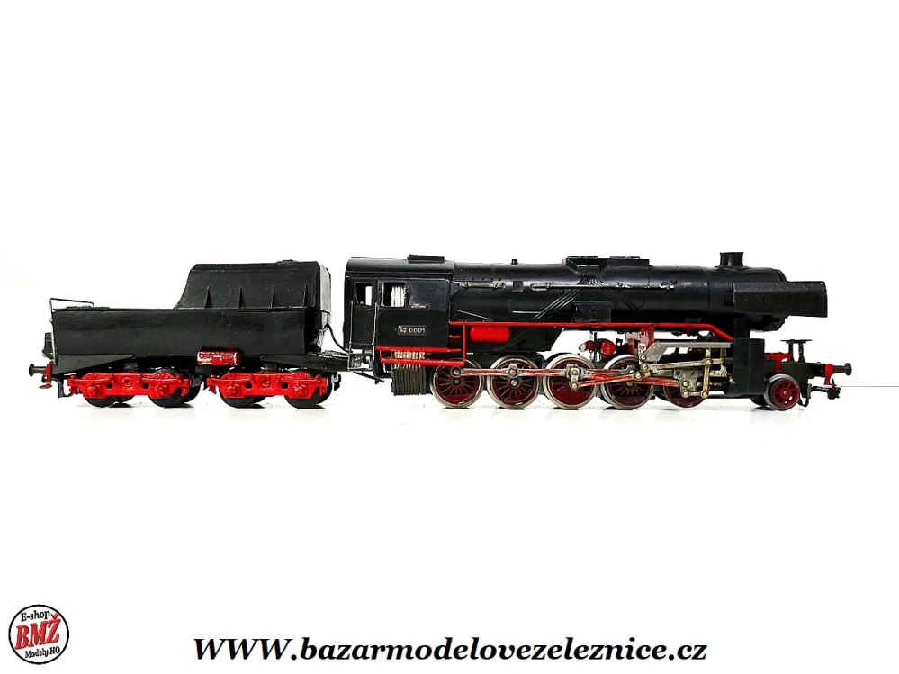 Piko DDR/ Gutzold - DC - Parní lokomotiva BR 42 0001 DR černá lesklá - HO