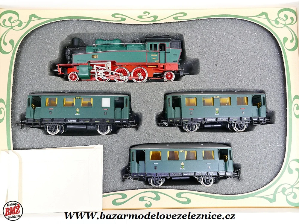Piko DDR - DC - Set s BR 75 SASKO + 3 Os. vozy - HO