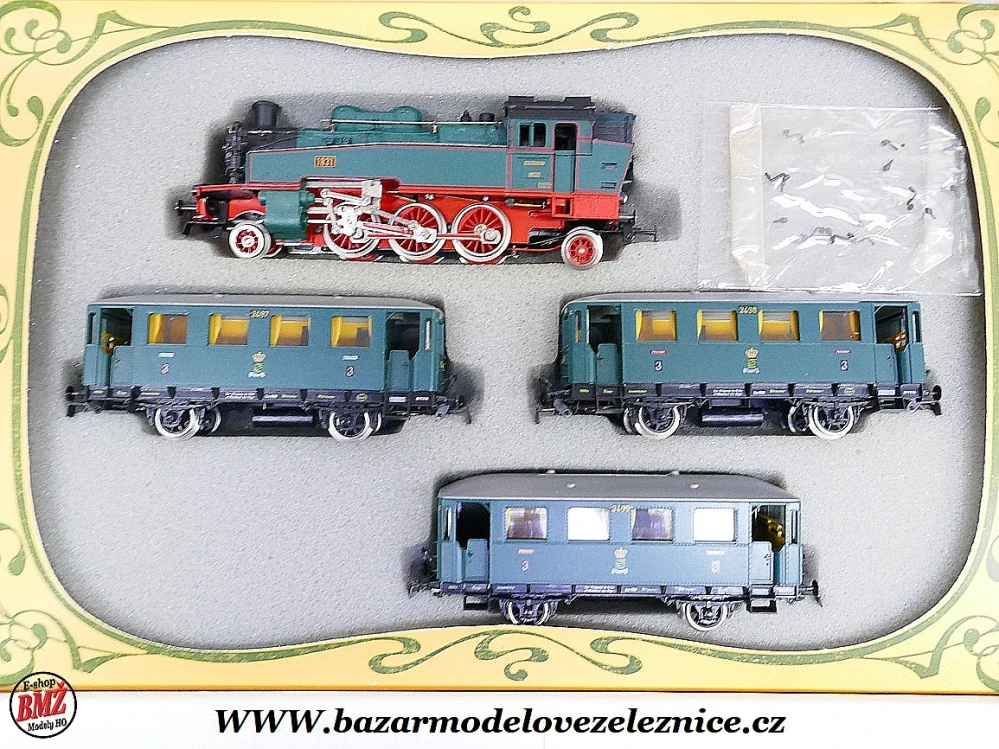 Piko DDR - DC - Set s BR 75 SASKO + 3 Os. vozy - HO