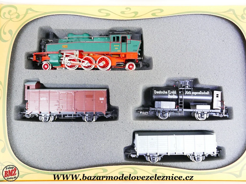 Piko DDR - DC - Set s BR 75 SASKO + 3 nákl. vozy - HO