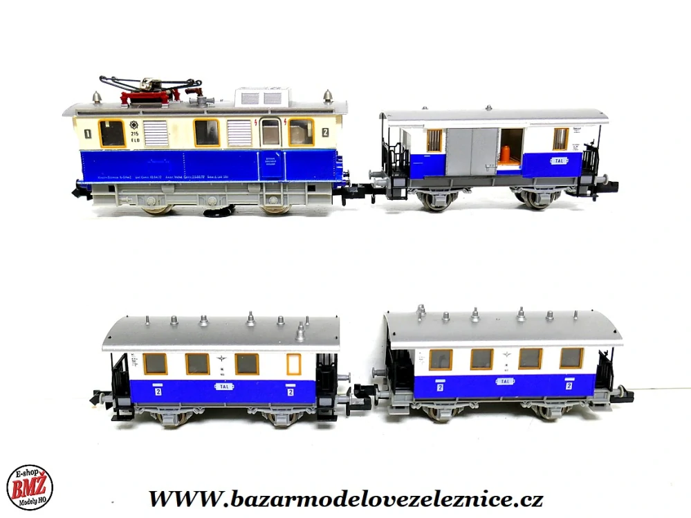 Fleischmann - DC - Elektrická souprava Edelweiss -ELB 215 + 3 vozy - N