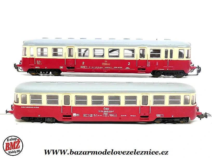 Maloserie - DC - Motorový vůz M 240 ČSD + přívěsný - HO