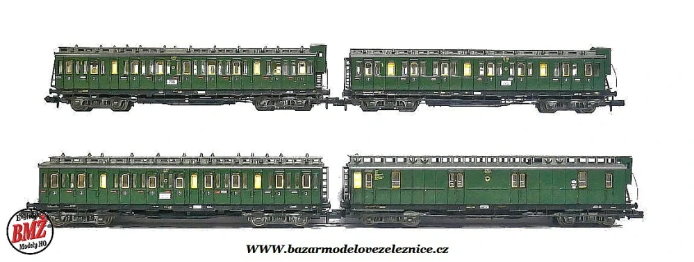 Fleischmann - Set 4 osobních vozů DR - N