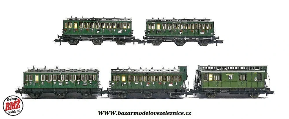 Fleischmann - Set 5 osobních vozů DRG - N