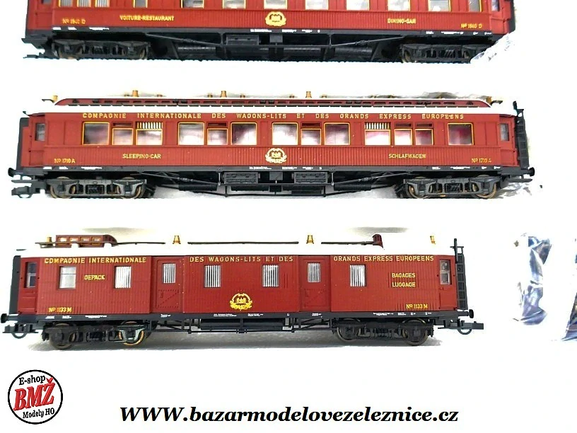 Liliput - Set 5 vozů Orient Express s osvětlením - HO