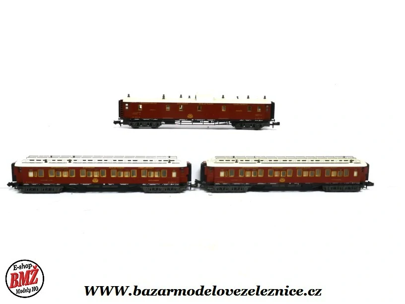 Minitrix - Set 3 vozů Orient Express - N