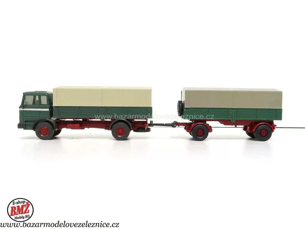 Wiking - Mercedes plachta s přívěsem - HO