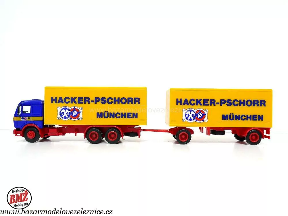 Herpa - Mercedes s přívěsem - HO