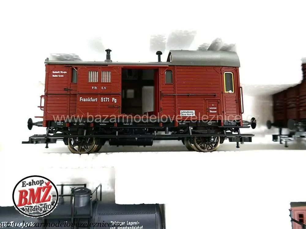 Fleischmann - DC - Set s BR 55 K.P.E.V. + 6 nákl. vozů - HO