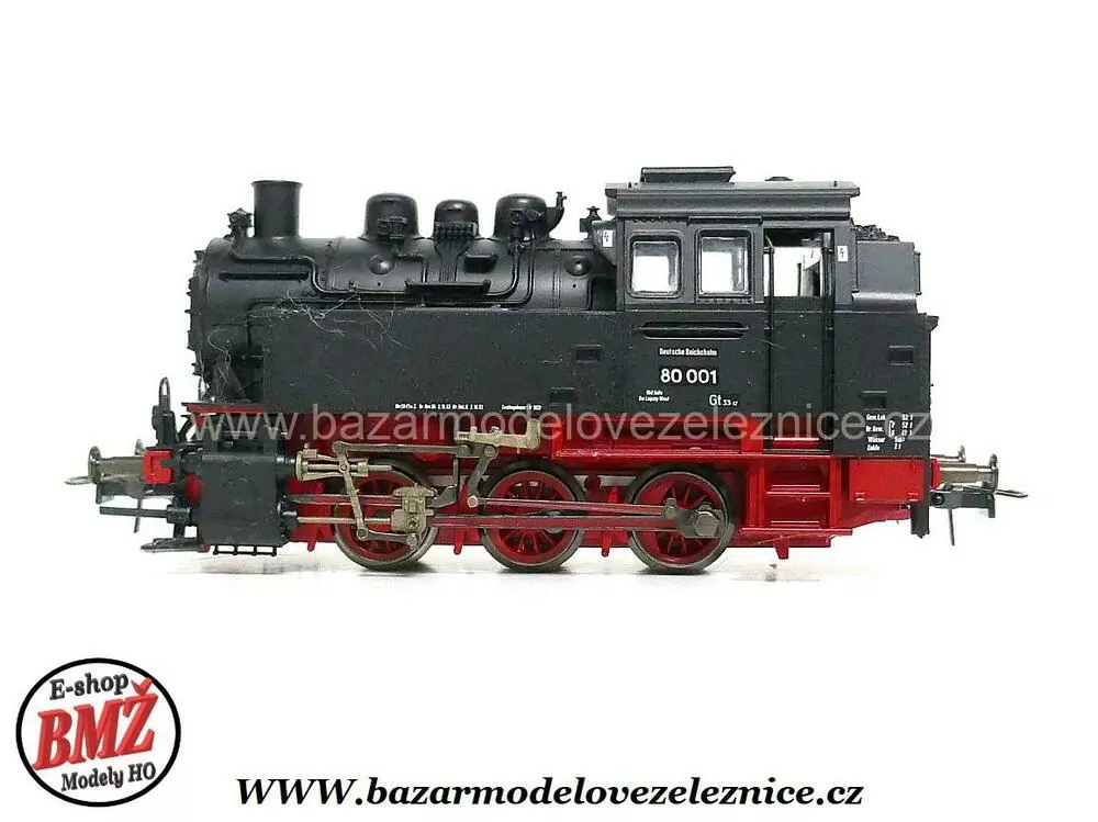 Roco - DC - Parní lokomotiva BR 80 001 DR - HO