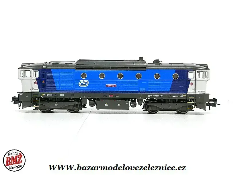 Roco - DCC + ZVUK. - Dieselová lokomotiva Brejlovec 754 046 ČD - HO