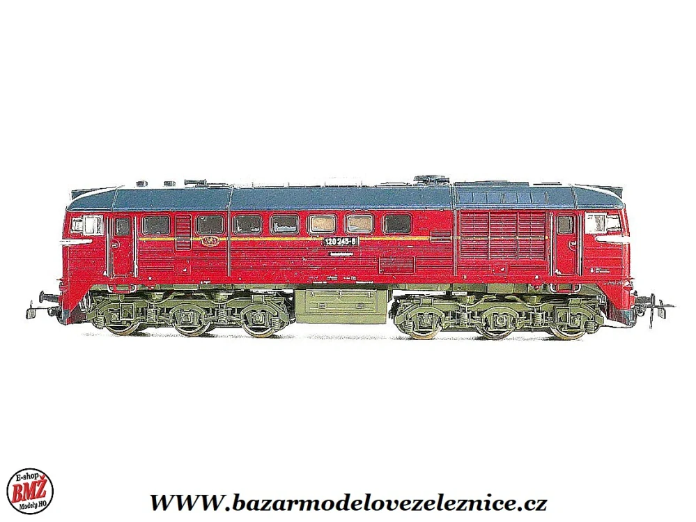 Piko DDR - DC - Dieselová lokomotiva BR 120 245 DR - HO