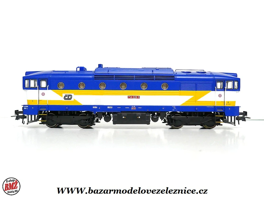Roco - DCC + ZVUK - Dieselová lokomotiva Brejlovec 754 028 ČD  - HO