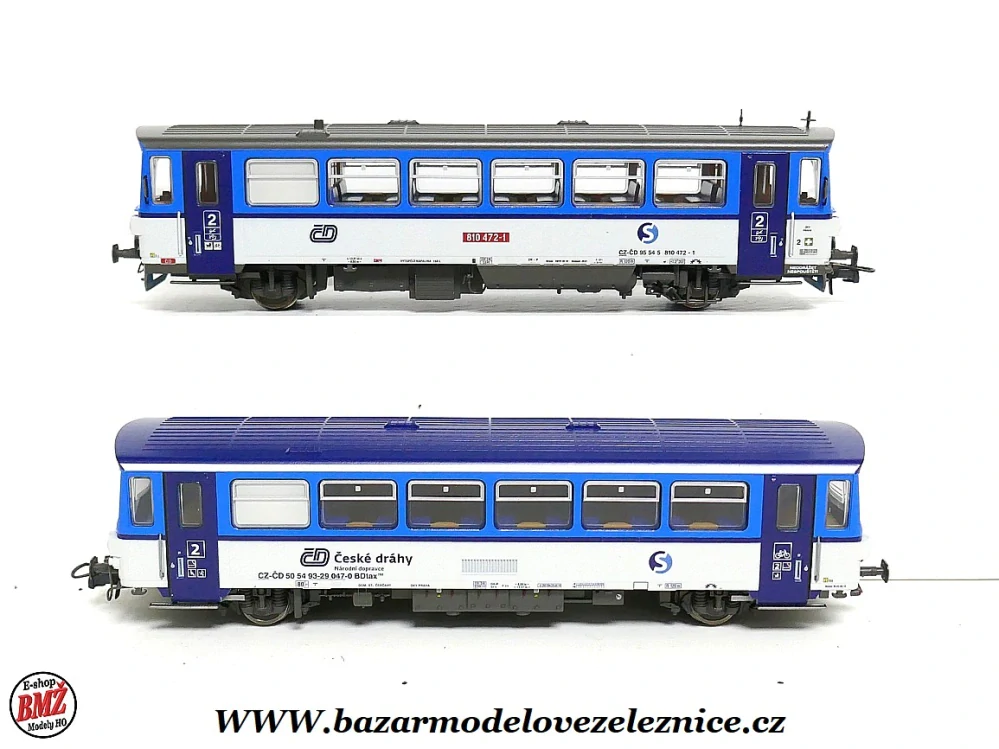 Roco - DCC - motorový a přípojný vůz 810 ČD NAJBRT - HO