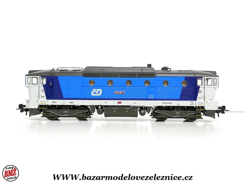 Roco - DCC + ZVUK. - Dieselová lokomotiva Brejlovec 754 067 ČD - HO