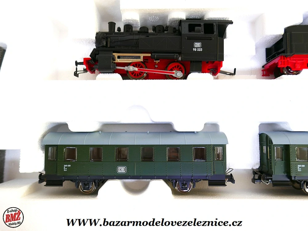 Nové Piko - DC - Set s BR 98 DB + 2 vozy os. - HO