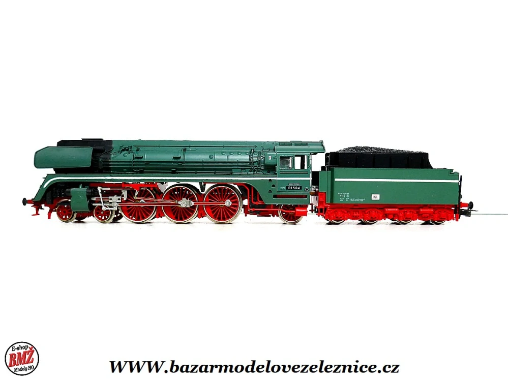 Rarita - Piko DDR - DC - Parní lokomotiva BR 01 504 DR zelená - HO