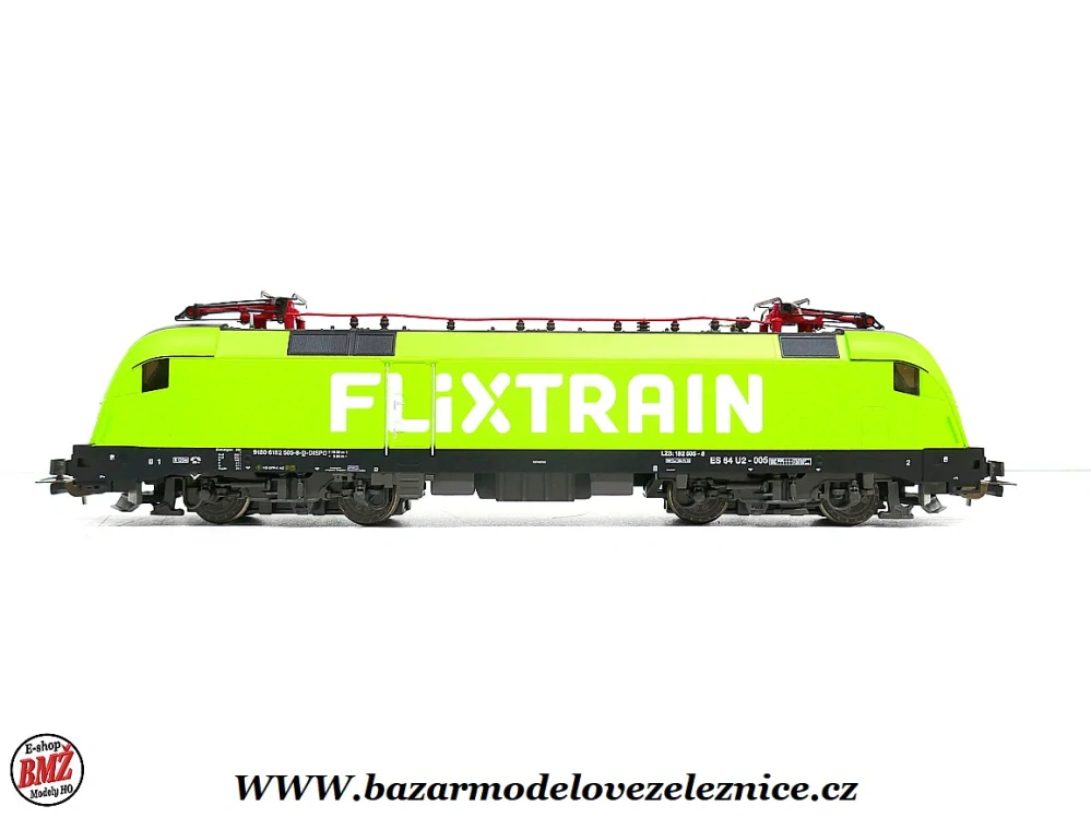 Nové Piko - DSS - Set s elektrickou lokomotivou BR 182 Taurus Flixtrain + 4 vozy osobní - HO