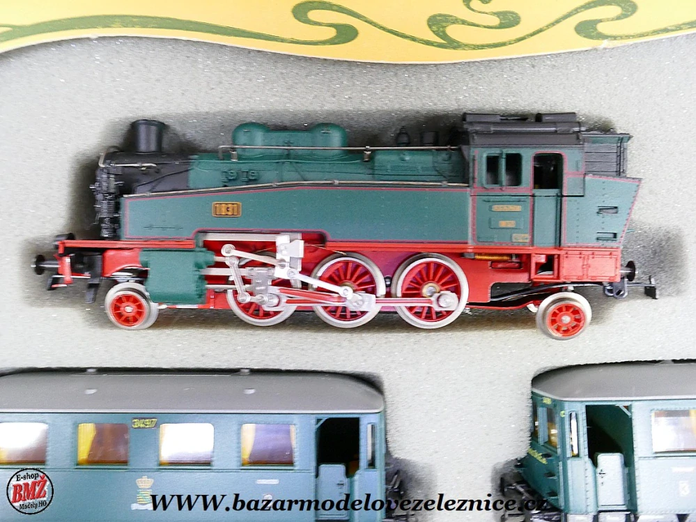 Piko DDR - DC - Set s BR 75 SASKO + 3 Os. vozy - HO