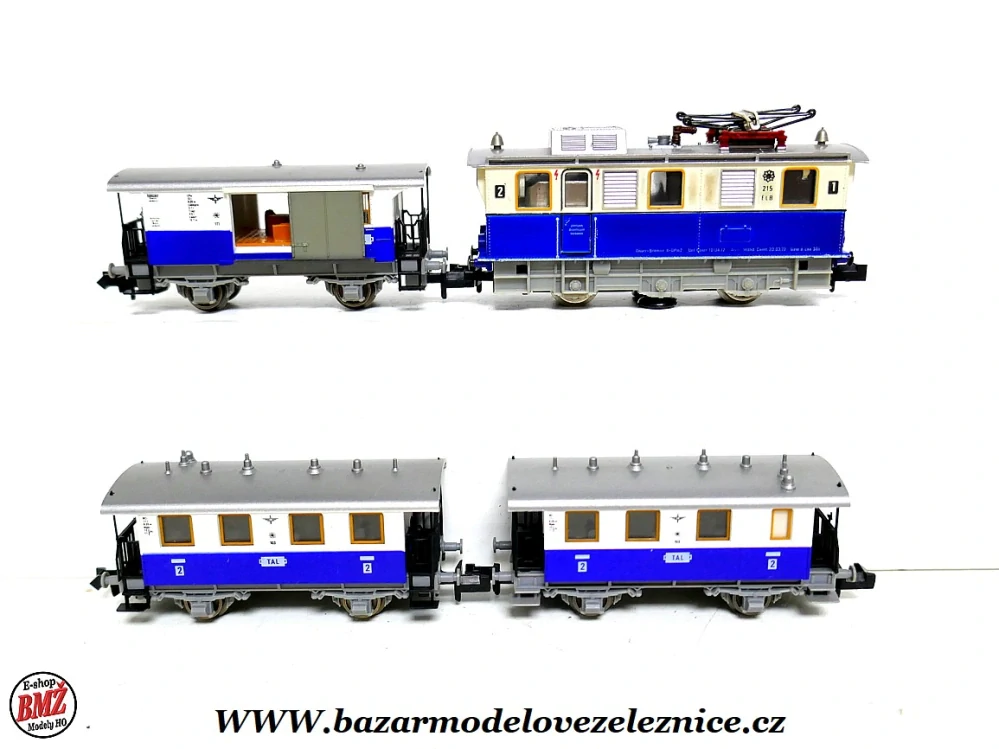 Fleischmann - DC - Elektrická souprava Edelweiss -ELB 215 + 3 vozy - N