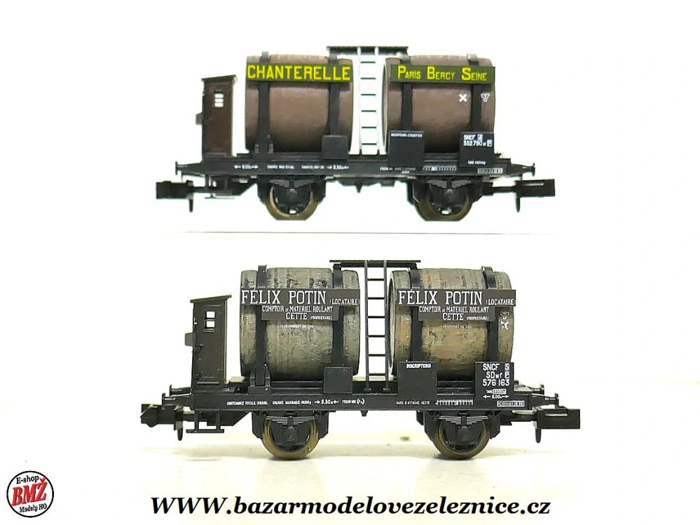 Minitrix - 2 x vůz na víno SNCF - N