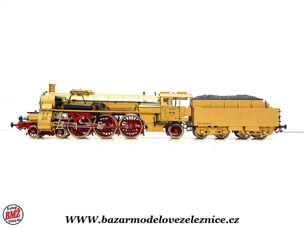 Rarita - Liliput - DC - Parní lokomotiva BR 18 316 GOLD bez motoru - HO