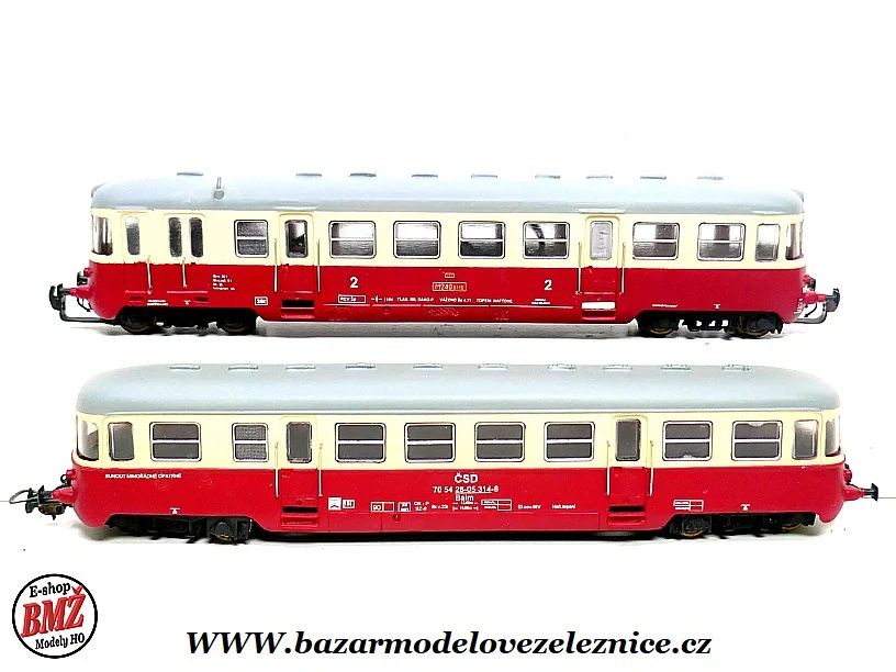 Maloserie - DC - Motorový vůz M 240 ČSD + přívěsný - HO