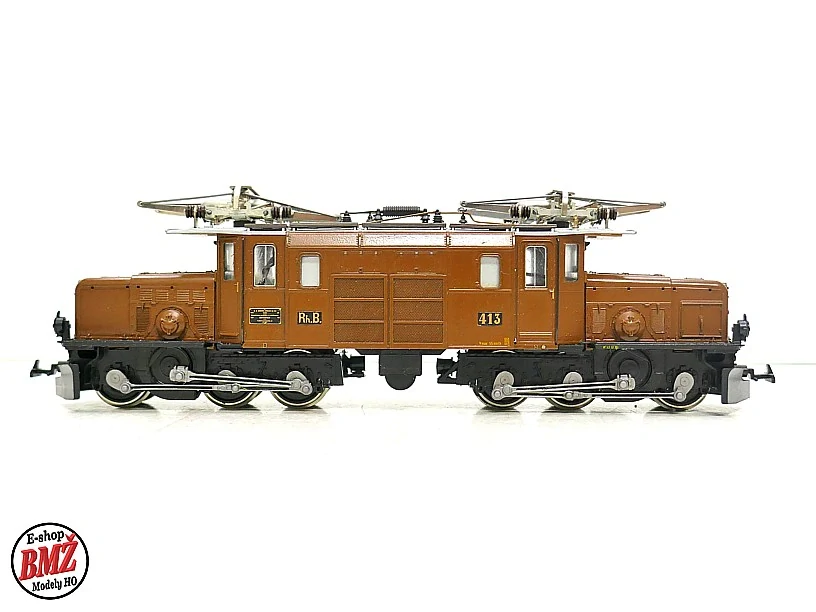 Bemo - DC - Elektrická lokomotiva Krokodíl RhB Ge 6/6 I 413- HOm
