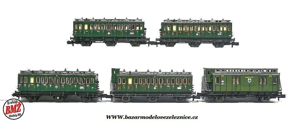 Fleischmann - Set 5 osobních vozů DRG - N
