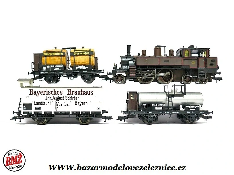 Trix - DCC - Set s parní lokomotivou Pfalzbahn + 3 nákl. vozy - HO