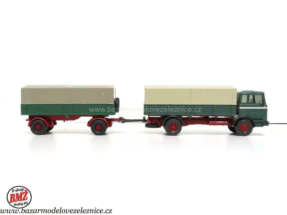 Wiking - Mercedes plachta s přívěsem - HO