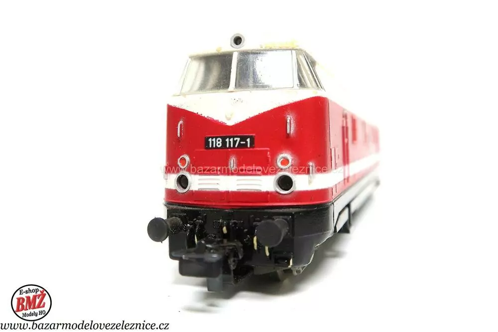 PIKO DDR - DC  - Dieselová lokomotiva BR 118 117  DR - HO