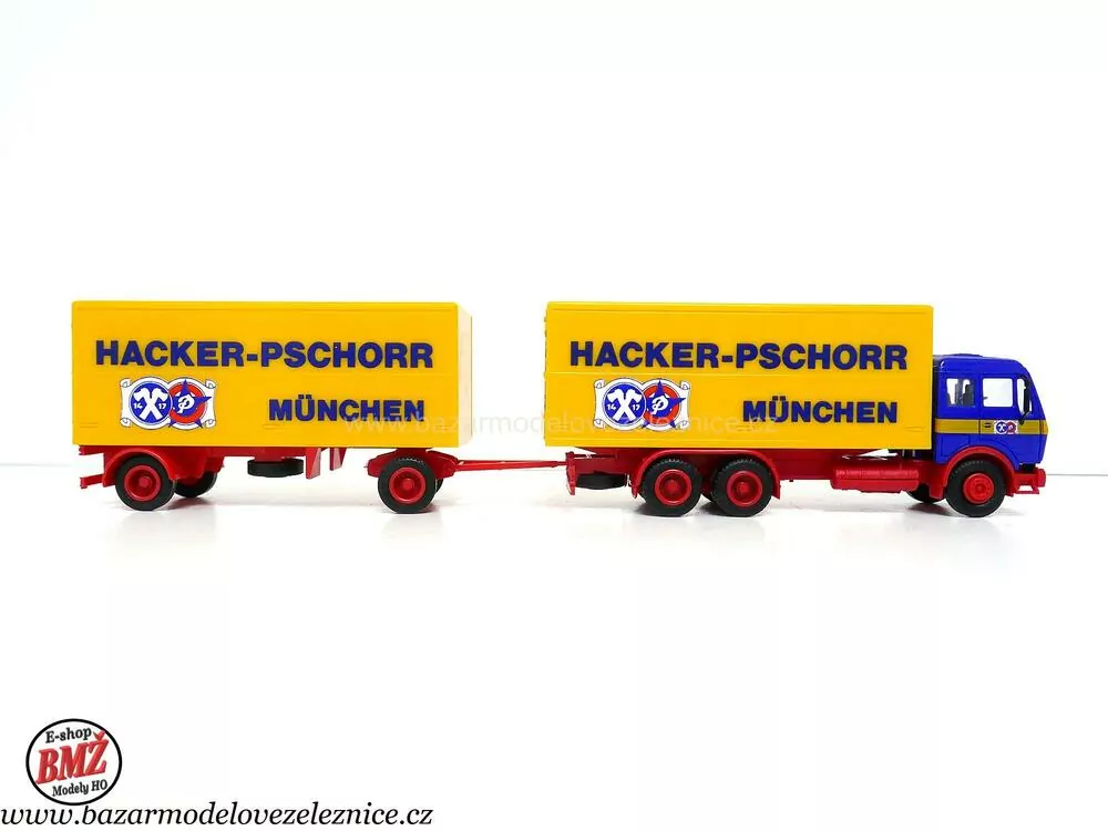 Herpa - Mercedes s přívěsem - HO