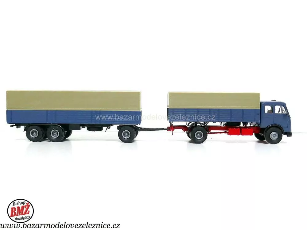 Brekina - Mercedes s přívěsem -  HO