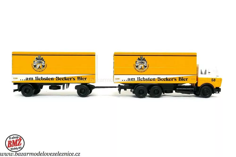 Herpa - Mercedes s přívěsem - HO