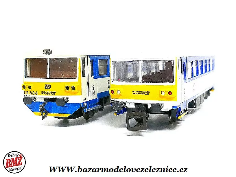Motorový vůz 810 ČD Najbrt + přípojný vůz - TT