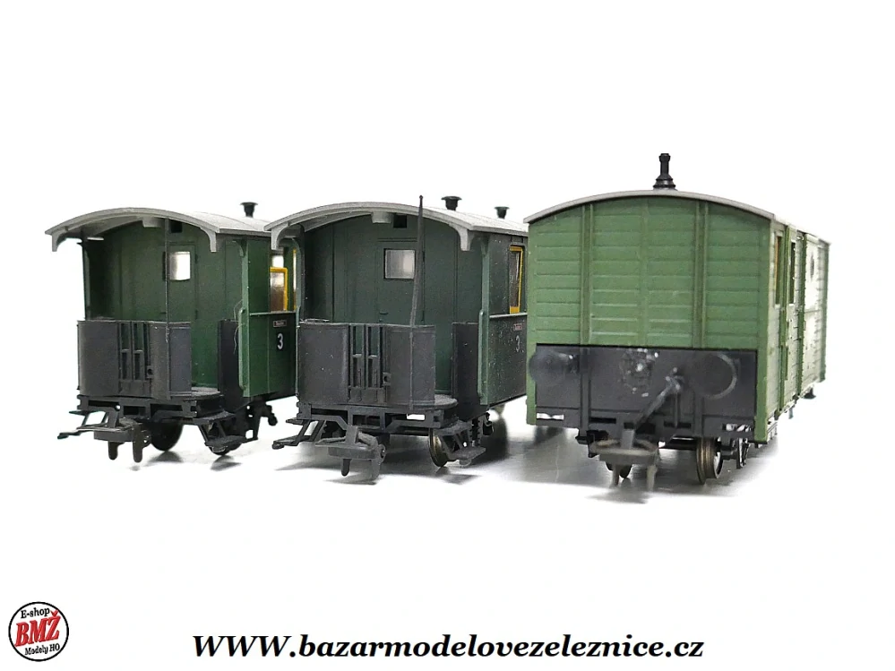 Bemo - Set 3 osobních vozů DRG - HOm